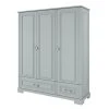 Bellamy Armoire 3 Portes 2 Tiroirs Gris -Maisons du Monde boutique armoire 3 portes 2 tiroirs gris