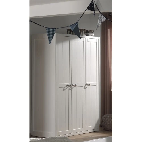 Vipack Armoire 3 Portes Blanc 5 Vipack Armoire 3 Portes Blanc - Image 3