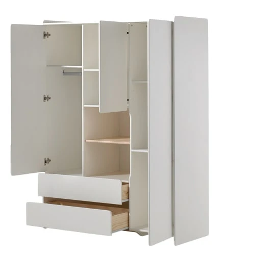 Vipack Armoire 3 Portes Blanc 4 Vipack Armoire 3 Portes Blanc – Image 2