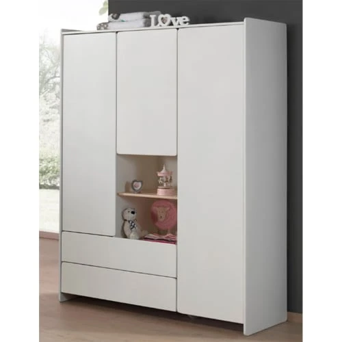 Vipack Armoire 3 Portes Blanc 6 Vipack Armoire 3 Portes Blanc – Image 4