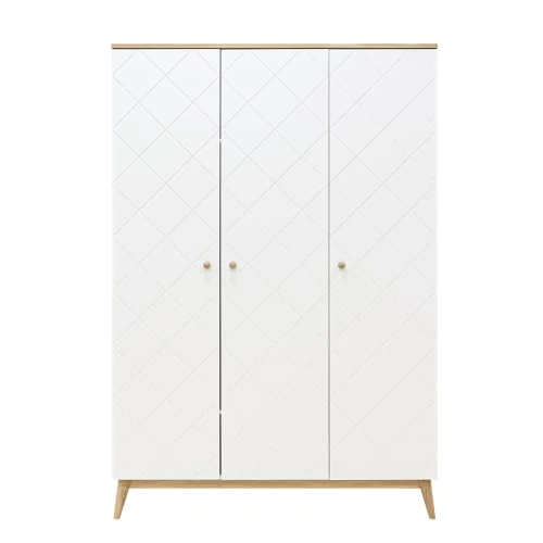 Bopita Armoire 3 Portes Blanc Chêne 4 Bopita Armoire 3 Portes Blanc Chêne – Image 2