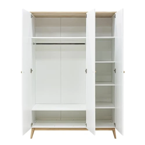 Bopita Armoire 3 Portes Blanc Chêne 5 Bopita Armoire 3 Portes Blanc Chêne – Image 3