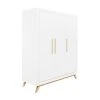 Bopita Armoire 3 Portes Blanc Naturel Naturel