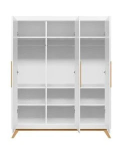 Bopita Armoire 3 Portes Blanc Naturel Naturel -Maisons du Monde boutique armoire 3 portes blanc naturel naturel 2