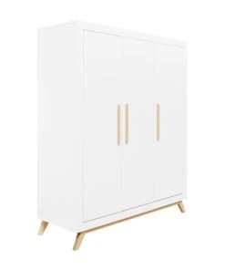 Bopita Armoire 3 Portes Blanc Naturel Naturel