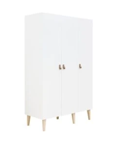 Bopita Armoire 3 Portes Blanc Naturel Naturel