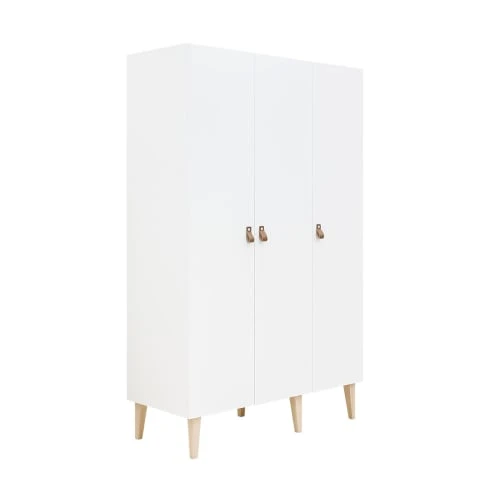 Bopita Armoire 3 Portes Blanc Naturel Naturel 3 Bopita Armoire 3 Portes Blanc Naturel Naturel