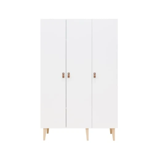 Bopita Armoire 3 Portes Blanc Naturel Naturel 4 Bopita Armoire 3 Portes Blanc Naturel Naturel – Image 2