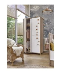 CALICOSY Armoire 3 Portes Bois Et Blanc Bébé - 95 X 185 Cm 9 CALICOSY Armoire 3 Portes Bois Et Blanc Bébé - 95 X 185 Cm -Maisons du Monde boutique armoire 3 portes bois et blanc bebe 95 x 185 cm 2