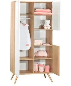 Sauthon Armoire 3 Portes Couleur Bois Et Blanc -Maisons du Monde boutique armoire 3 portes couleur bois et blanc 2