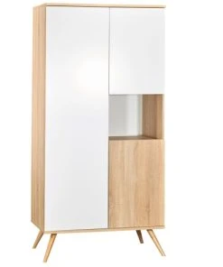 Sauthon Armoire 3 Portes Couleur Bois Et Blanc