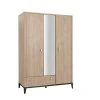 Galipette Armoire 3 Portes Effet Bois Marron Clair 58x136x195 -Maisons du Monde boutique armoire 3 portes effet bois marron clair 58x136x195