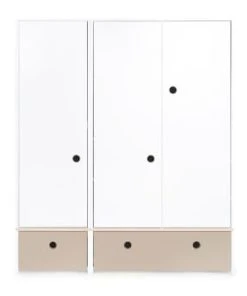 Wookids Armoire 3 Portes Façades Tiroirs Gris Perle-blanc 13 Wookids Armoire 3 Portes Façades Tiroirs Gris Perle-blanc -Maisons du Monde boutique armoire 3 portes facades tiroirs gris chaud colorflex