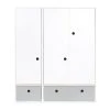 Wookids Armoire 3 Portes Façades Tiroirs Gris Perle -Maisons du Monde boutique armoire 3 portes facades tiroirs gris perle 4