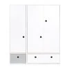 Wookids Armoire 3 Portes Façades Tiroirs Gris Perle-blanc 2 Wookids Armoire 3 Portes Façades Tiroirs Gris Perle-blanc -Maisons du Monde boutique armoire 3 portes facades tiroirs gris perle blanc