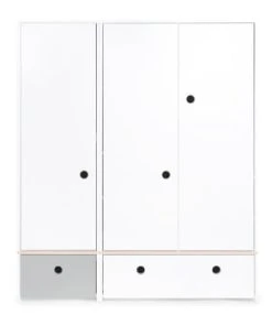 Wookids Armoire 3 Portes Façades Tiroirs Jaune -Maisons du Monde boutique armoire 3 portes facades tiroirs gris perle blanc colorflex