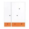 Wookids Armoire 3 Portes Façades Tiroirs Orange 1 Wookids Armoire 3 Portes Façades Tiroirs Orange -Maisons du Monde boutique armoire 3 portes facades tiroirs orange