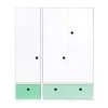 Wookids Armoire 3 Portes Façades Tiroirs Vert Ocean -Maisons du Monde boutique armoire 3 portes facades tiroirs vert ocean