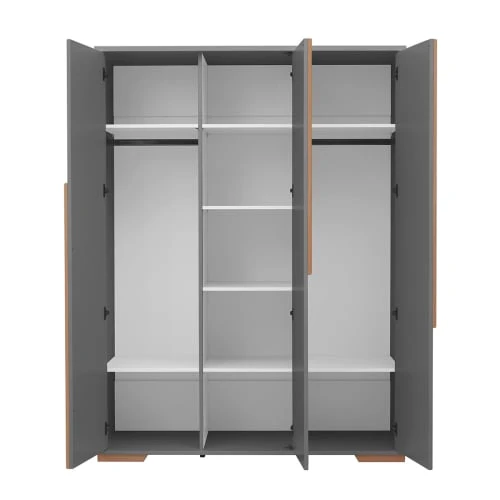 Pinio Armoire 3 Portes Gris Naturel 5 Pinio Armoire 3 Portes Gris Naturel - Image 3