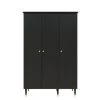 Bopita Armoire 3-portes Noir Mat En MDF Et Panneaux De Particules -Maisons du Monde boutique armoire 3 portes noir mat en mdf et panneaux de particules