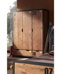 Vipack Armoire 3 Portes Noir Naturel -Maisons du Monde boutique armoire 3 portes noir naturel 3