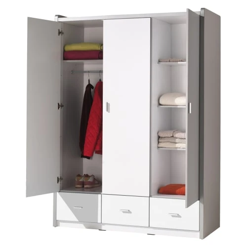 Vipack Armoire 3 Portes Rose 4 Vipack Armoire 3 Portes Rose - Image 2
