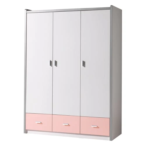 Vipack Armoire 3 Portes Rose 3 Vipack Armoire 3 Portes Rose