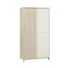 Galipette Armoire 3 Portes Sacha En Bois Imitation Chêne Clair Et Blanc Galipett