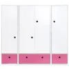 Wookids Armoire 4 Portes Fushia -Maisons du Monde boutique armoire 4 portes fushia
