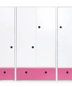 Wookids Armoire 4 Portes Orange -Maisons du Monde boutique armoire 4 portes fushia colorflex 1