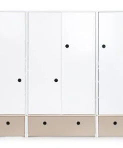 Wookids Armoire 4 Portes Gris Chaud -Maisons du Monde boutique armoire 4 portes gris chaud colorflex 6