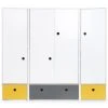 Wookids Armoire 4 Portes Jaune Et Gris -Maisons du Monde boutique armoire 4 portes jaune et gris