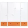 Wookids Armoire 4 Portes Orange -Maisons du Monde boutique armoire 4 portes orange