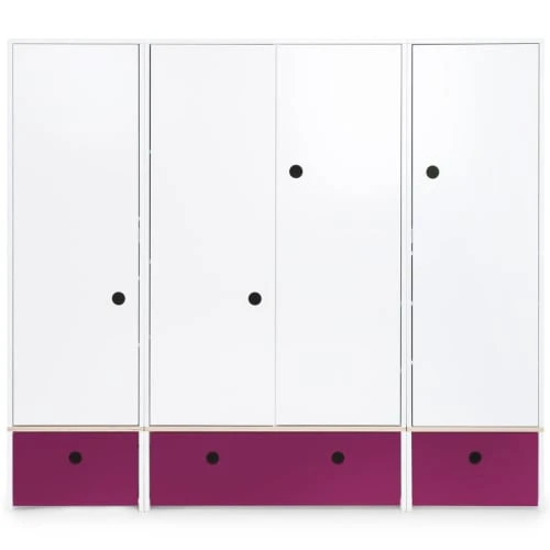 Wookids Armoire 4 Portes Prune 3 Wookids Armoire 4 Portes Prune