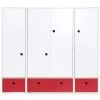 Wookids Armoire 4 Portes Rouge -Maisons du Monde boutique armoire 4 portes rouge