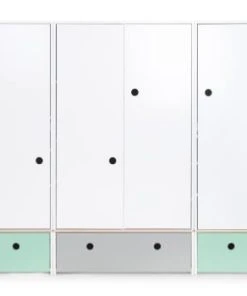Wookids Armoire 4 Portes Blanc -Maisons du Monde boutique armoire 4 portes vert menthe gris perle vert menthe colorflex
