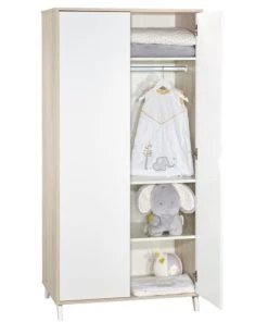 BabyPrice Armoire Bébé 2 Portes 175x86x56cm En Bois Beige -Maisons du Monde boutique armoire bebe 2 portes 175x86x56cm en bois beige 2