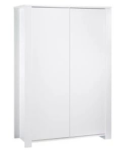 Sauthon Armoire Bébé 2 Portes 191x130x58cm En Bois Blanc