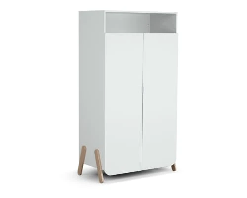 AT4 Armoire Blanc Et Hêtre 3 AT4 Armoire Blanc Et Hêtre