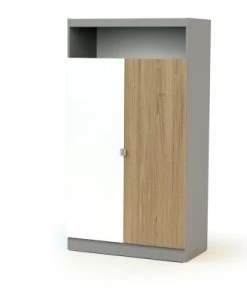 AT4 Armoire Blanc Gris Chêne