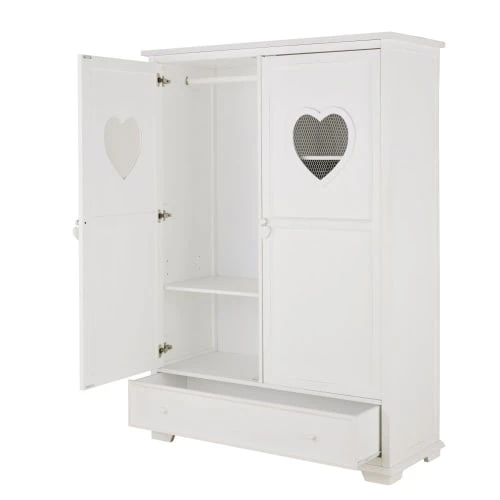 Maisons Du Monde Armoire Blanche 2 Portes 1 Tiroir 4 Maisons Du Monde Armoire Blanche 2 Portes 1 Tiroir - Image 2
