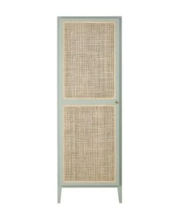 Maisons Du Monde Armoire Bonnetière Verte Et Cannage En Rotin
