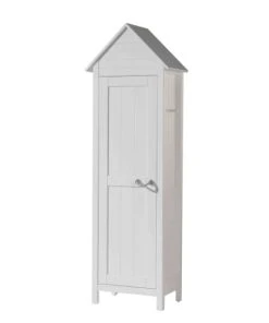 Terre De Nuit Armoire Cabane 1 Porte En Bois Blanc 192cm