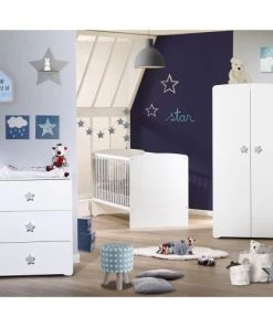 BabyPrice Armoire Chambre 2 Portes 175x85x56cm En Bois Blanc -Maisons du Monde boutique armoire chambre 2 portes 175x85x56cm en bois blanc 2