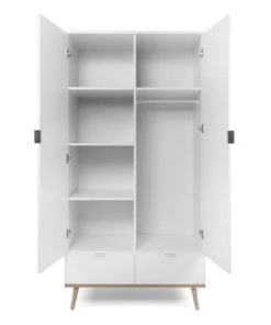 HomeStyle4U Armoire De Rangement 2 Portes En Bois Blanc 180x90x55cm 10 HomeStyle4U Armoire De Rangement 2 Portes En Bois Blanc 180x90x55cm -Maisons du Monde boutique armoire de rangement 2 portes en bois blanc 180x90x55cm 3