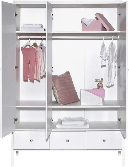 Schardt Armoire Enfant 3 Portes Et Tiroirs Blanc 5 Schardt Armoire Enfant 3 Portes Et Tiroirs Blanc - Image 3
