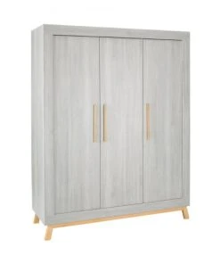 Schardt Armoire Enfant 3 Portes Gris