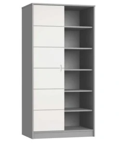 Home Maison Armoire Enfant à Porte Coulissante Et Rayonnages Java