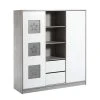 Schardt Armoire Enfant Avec Etagère Centrale Gris Et Blanc 2 Schardt Armoire Enfant Avec Etagère Centrale Gris Et Blanc -Maisons du Monde boutique armoire enfant avec etagere centrale gris et blanc