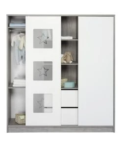 Schardt Armoire Enfant Avec Etagère Centrale Gris Et Blanc 8 Schardt Armoire Enfant Avec Etagère Centrale Gris Et Blanc -Maisons du Monde boutique armoire enfant avec etagere centrale gris et blanc 2
